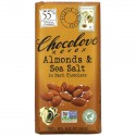 Chocolove, 아몬드 & 바다 소금 인 다크 초콜릿, 코코아 55%, 90g(3.2oz)