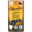 Chocolove, 초콜릿 필드 솔티드 캐러멜 인 다크 초콜릿, 코코아 55%, 90g(3.2oz)