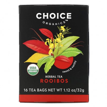 Choice Organic Teas, 허브 티, 루이보스, 카페인 무함유, 티백 16개, 32g(1.12oz)