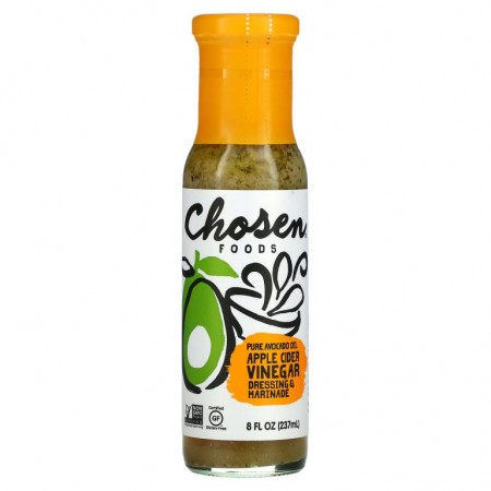 Chosen Foods, Pure Avocado Oil, Dressing & Marinade, Apple Cider Vinegar, 8 fl oz (237 ml)