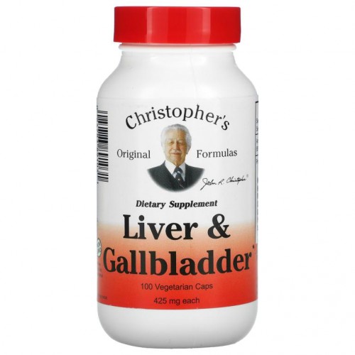 Christopher's Original Formulas, 간 및 담낭, 425mg, 베지 캡슐 100정