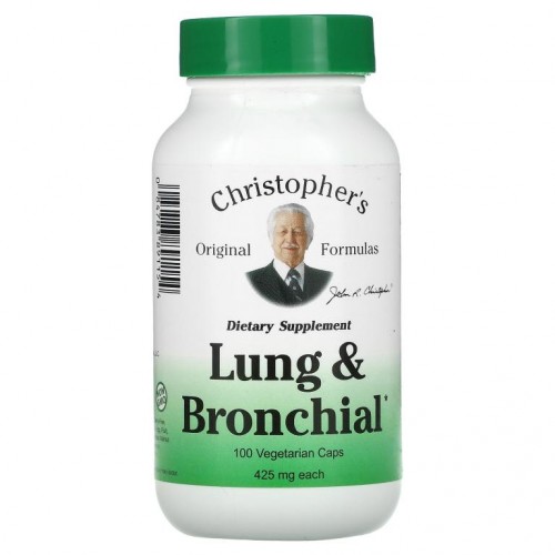 Christopher's Original Formulas, 폐 및 기관지, 425mg, 베지 캡슐 100정