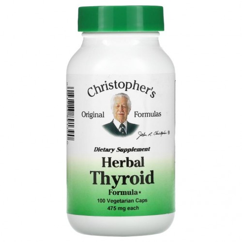Christopher's Original Formulas, 허브 갑상선 포뮬라, 475mg, 베지 캡슐 100정