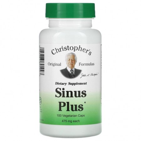 Christopher's Original Formulas, Sinus Plus, 475mg, 베지 캡슐 100정
