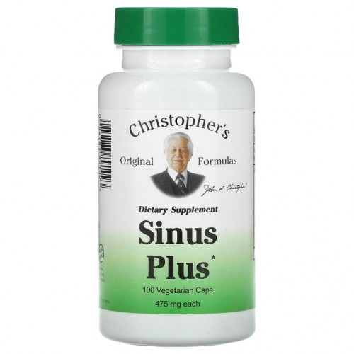 Christopher's Original Formulas, Sinus Plus, 475mg, 베지 캡슐 100정