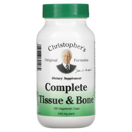 Christopher's Original Formulas, 조직 및 뼈 건강 증진 보충제, 440mg, 베지 캡슐 100정
