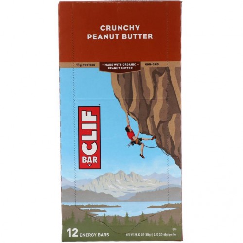 Clif Bar, 에너지바, 바삭바삭한 땅콩 버터, 바 12개, 각 2.40 oz(68 g)