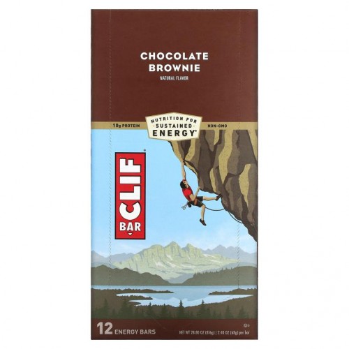 Clif Bar, 에너지 바, 초콜릿 브라우니, 12 개, 각 2.40 oz (68 g)