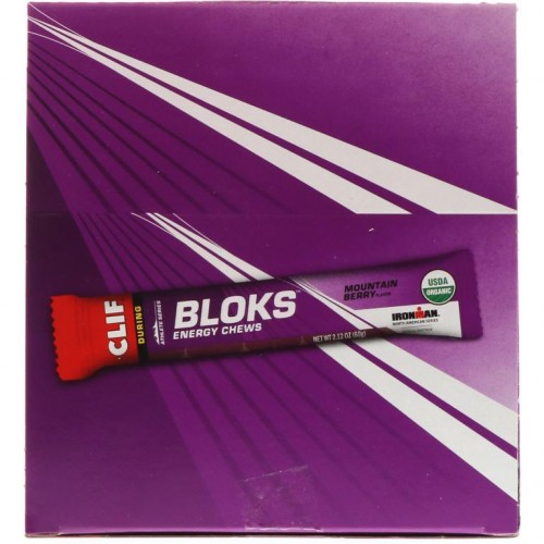 Clif Bar, Bloks 에너지 츄, 마운틴 베리 향, 18봉지, 각 60g(2.12oz)