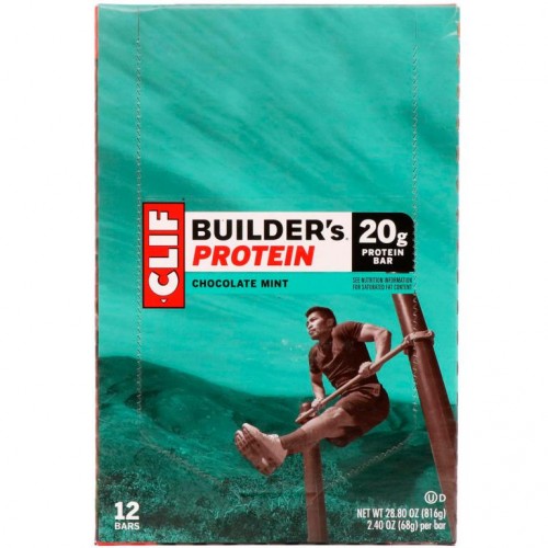 Clif Bar, Builder's 프로틴바, 초콜릿 민트, 12개입, 개당 68g(2.40oz)