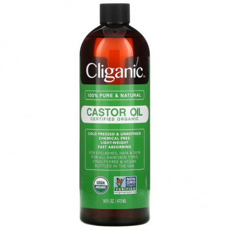 Cliganic, 유기농 캐스터오일, 473ml(16fl oz)