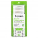 Cliganic, 유기농 면봉, 종이 스틱 500개