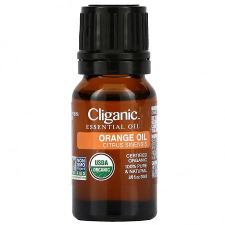 Cliganic, 100% Pure Essential Oil, Orange, 0.33 fl oz (10 ml)