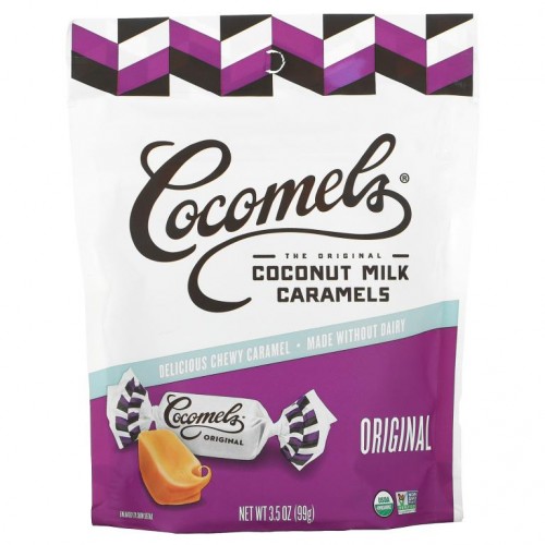 Cocomels, 유기농, 코코넛 밀크 캐러멜, 오리지널, 100g(3.5oz)