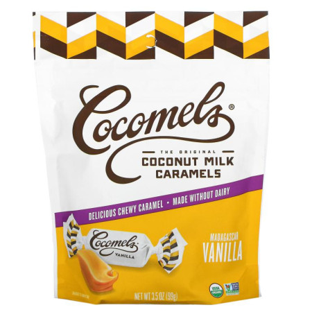 Cocomels, 코코넛 밀크 캐러멜, 마다가스카르 바닐라, 100g(3.5oz)