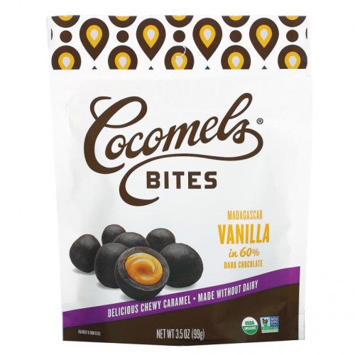 Cocomels, Coconut Milk Caramels, Bites, Madagascar Vanilla, 3.5 oz (100 g)