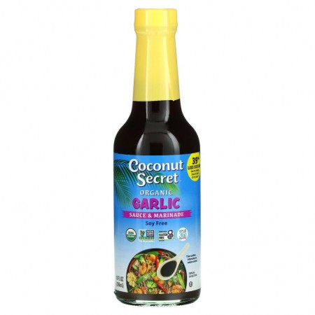 Coconut Secret, 유기농 마늘, 소스 및 마리네이드, 296ml(10fl oz)