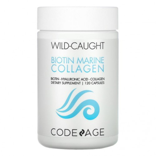 Codeage, 자연산, 비오틴 해양 콜라겐, 캡슐 120정