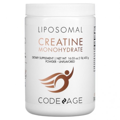 Codeage, 리포소말 크레아틴 일수화물 분말, 무맛, 455g(1lb)