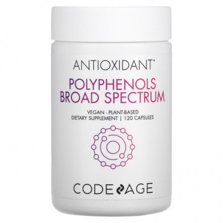 Codeage, Polyphenols Broad Spectrum, Antioxidant, Vegan, Plant-Based, 120 Capsules