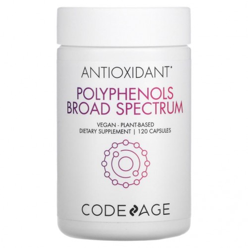 Codeage, Polyphenols Broad Spectrum, Antioxidant, Vegan, Plant-Based, 120 Capsules