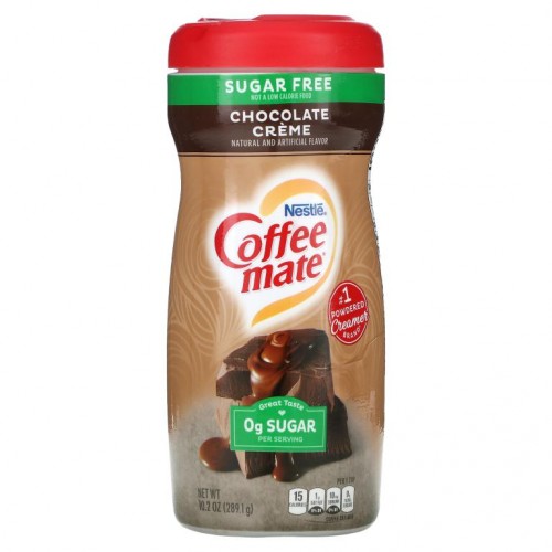 Coffee Mate, 파우더 커피 크리머, 설탕 무함유, 초콜릿 크림, 289.1g(10.2oz)