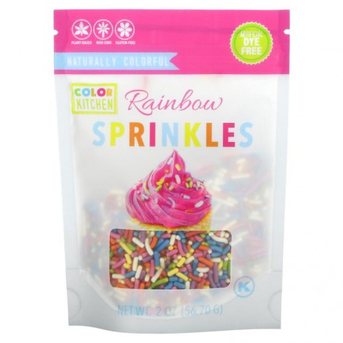 ColorKitchen, 레인보우, 천연 스프링클, 레인보우 스프링클, 35.44g(1.25oz)