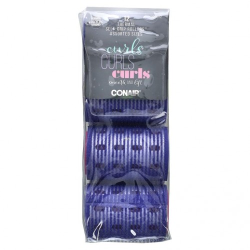Conair, 열전도 셀프그립, 컬 & 바디, 헤어 롤러, 각종 롤러 12개