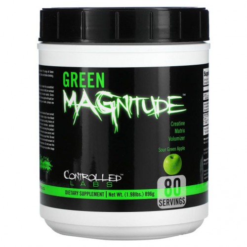 Controlled Labs, Green MAGnitude, 사워 그린 애플, 896g(1.98lbs)