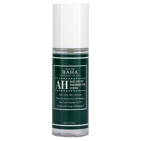 Cos De BAHA, AH Aloe Leaf Ext Ha Serum, 4 fl oz (120 ml)