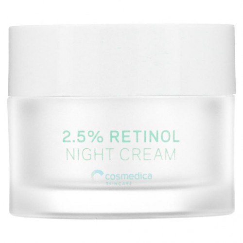 Cosmedica Skincare, 레티놀 2.5% 나이트 크림, 오버나이트 리서피싱 트리트먼트, 50 g(1.76oz)