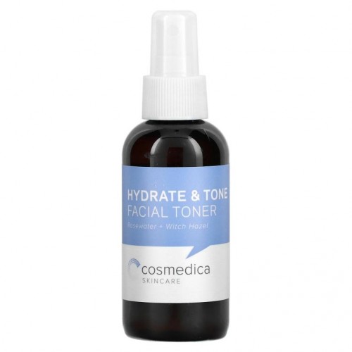 Cosmedica Skincare, 하이드레이트 & 톤 페이셜 토너, 로즈워터 + 위치하젤, 120ml(4oz)