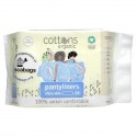 Cottons, 100% 천연 면 커버시트, 팬티라이너, 울트라 씬, 라이너 24개