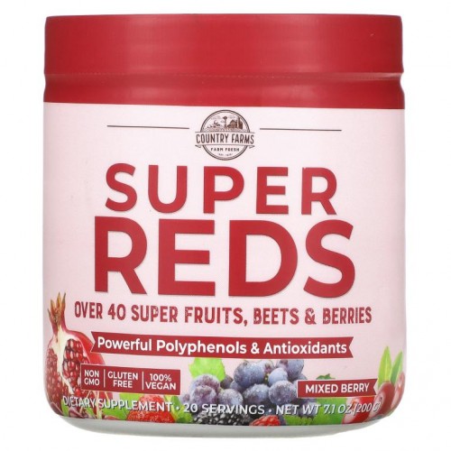 Country Farms, Super Reds, 믹스 베리, 200g(7.1oz)