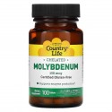 Country Life, 몰리브덴, 150 mcg, 100 타블렛