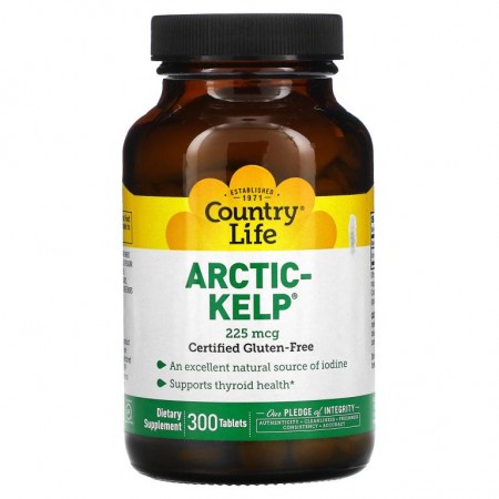 Country Life, Arctic-Kelp, 225mcg, 300정