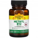 Country Life, 메틸 B12, 베리, 3,000mcg, 사탕 정제 120정