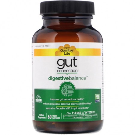 Country Life, Gut Connection, Digestive Balance, 비건 캡슐 60정