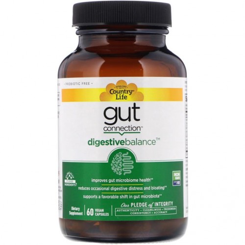 Country Life, Gut Connection, Digestive Balance, 비건 캡슐 60정