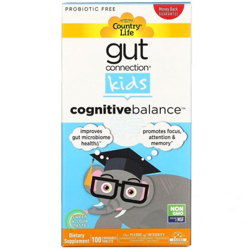 Country Life, Gut Connection 키즈, Cognitive Balance, 스위트 & 사워, 츄어블정 100정