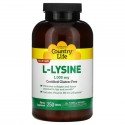 Country Life, L-리신, 1000 mg, 250 타블렛