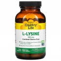 Country Life, L-라이신, 500mg, 100 식물성 캡슐