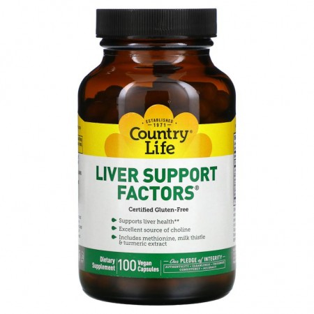 Country Life, Liver Support Factors, 베지 캡슐 100정
