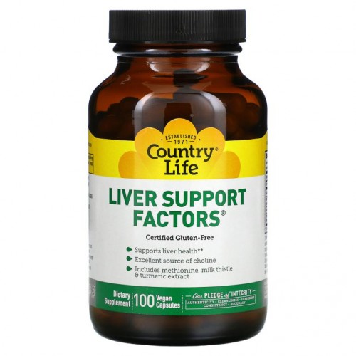 Country Life, Liver Support Factors, 베지 캡슐 100정