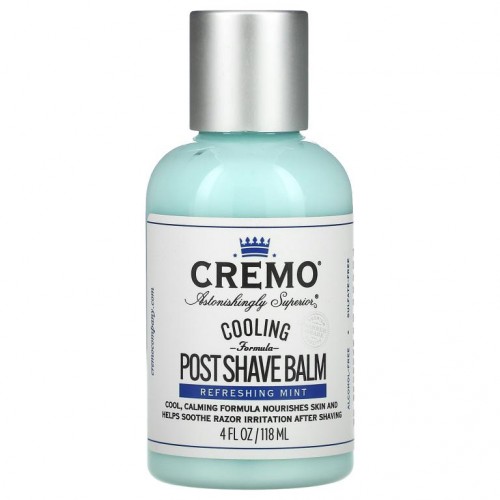 Cremo, Cooling Formula Post Shave Balm, Refreshing Mint, 4 fl oz (118 ml)