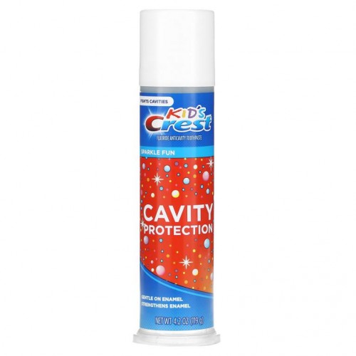 Crest, 어린이용 충치 예방, 불소 함유 충치 예방 치약, 스파클 펀, 119g(4.2oz)