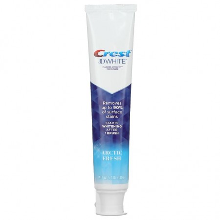 Crest, 3D White, Fluoride Anticavity Toothpaste, Arctic Fresh, 5 oz (141 g)