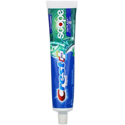 Crest, Complete, Scope, Outlast 플러스 화이트닝, 불소 치약, 오래가는 민트 향, 153g(5.4oz)