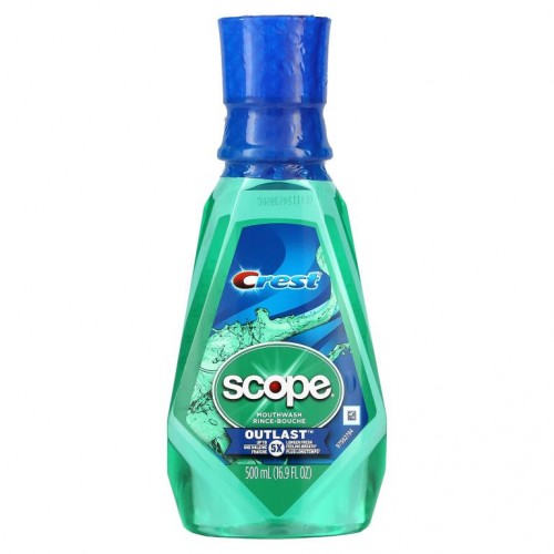 Crest, Scope, Outlast, 구강 청결제, 민트, 500ml(16.9fl oz)