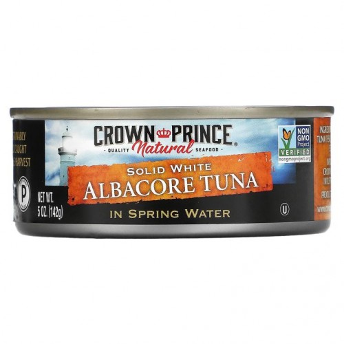 Crown Prince Natural, 솔리드 화이트 날개다랑어, 용수 안에 보관됨, 5 온스 (142g)
